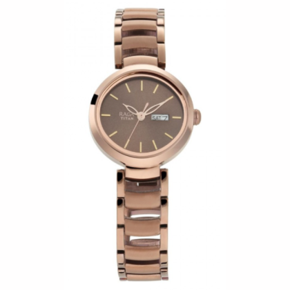 Titan Raga 2620QM01 Viva Brown Dial Metal Strap Quartz Women Watch